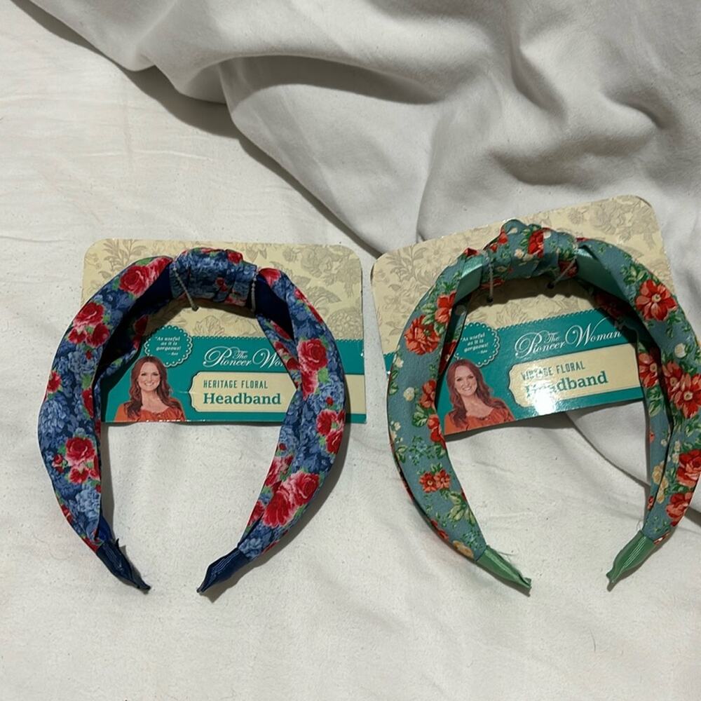 Pioneer woman floral headbands blue rose teal floral NWT perfect new condition